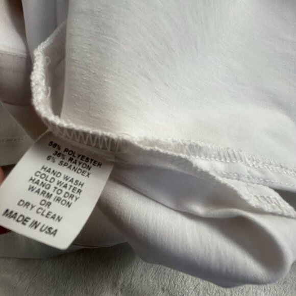 A La Mode Xiao Womens White Avant Garde Pockets Button Up Shirt Large Lagenlook - Picture 4 of 9